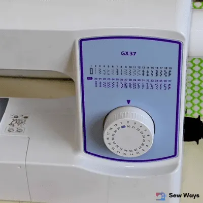 Chart of the 37 built-in stitch styles on the Brother GX37
