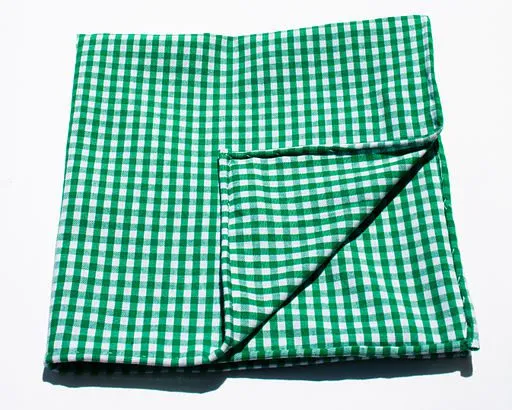 Green Gingham fabric example