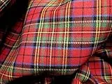 Red Blue Green Mini Stuart Scotch Plaid Tartan Cotton Fabric 44" W
