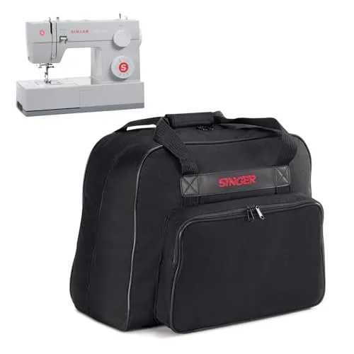 SINGER | Black Universal Canvas Machine Tote, Easy to Store, Fits SINGER Sewing Machines and Sergers - Sewing Made Easy
