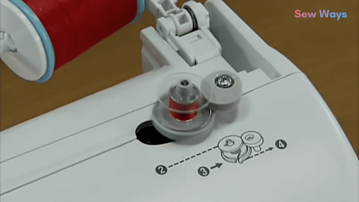 Setting up the top drop-in bobbin on the Brother HC1850