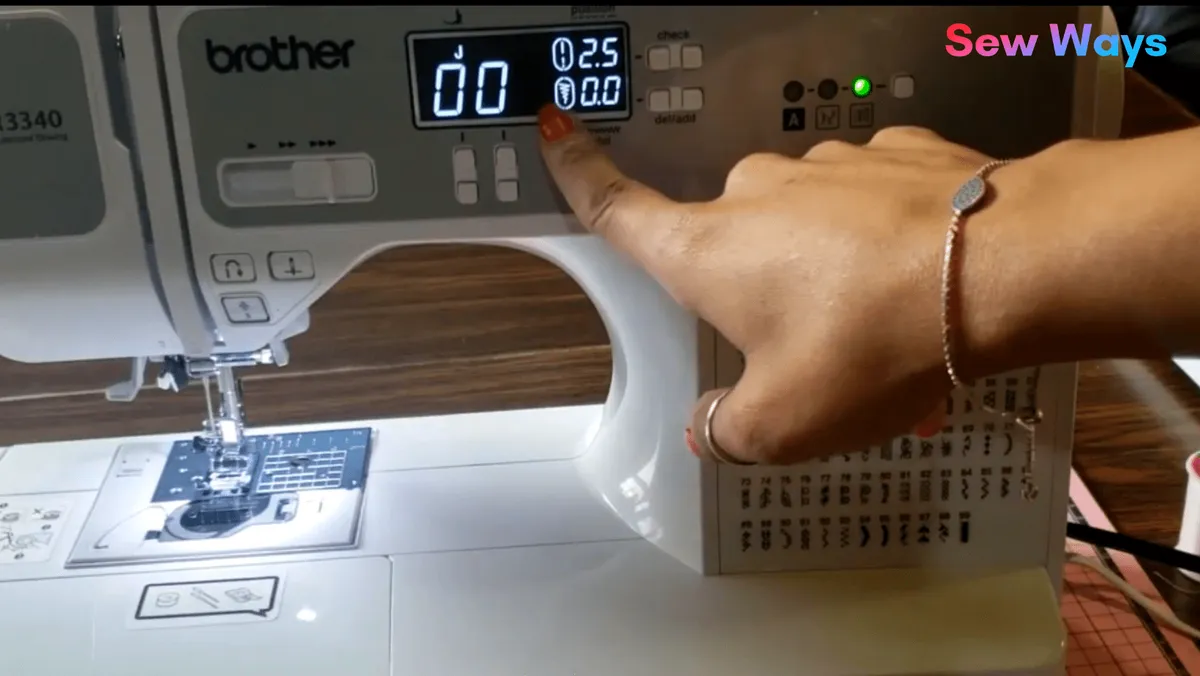 LCD control panel and navigation buttons of the Brother XR3340