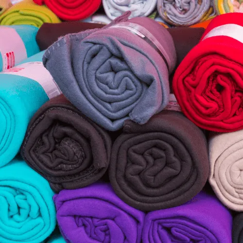 Comparison of different fleece types including Sherpa and Polar fleece